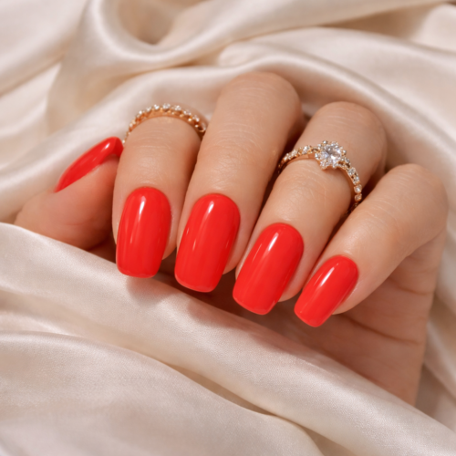 Home CHERRY CRUSH- CLASSIC RED SQUARE PRESS ON NAILS