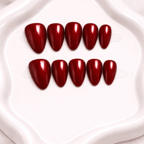 glossy espresso truffle luxe almond nails