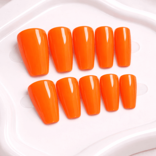 electric papaya orange square