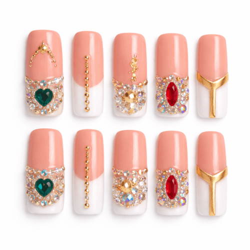 3d royal empress ? 3d luxury crystal french press on nails