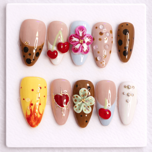cherry blossom sweet press on nails