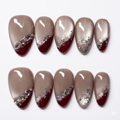 Home burgundy velvet glitz