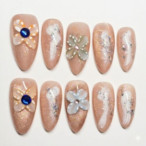 champagne sapphire blossom